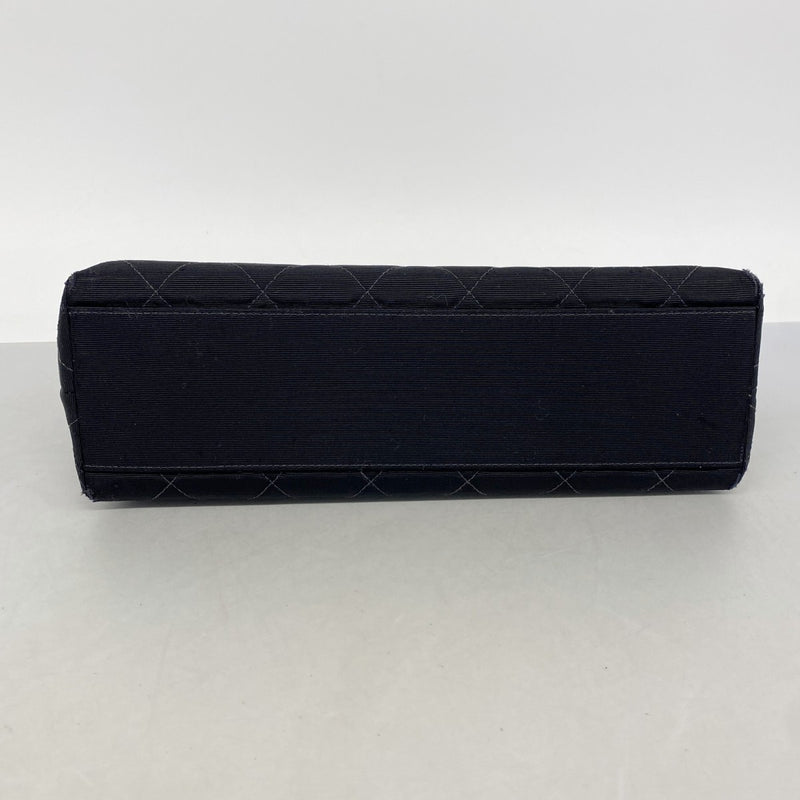 【6gd4384-k】シャネル ショルダーバッグ マトラッセ チェーンショルダー コットン ブラック ゴールド金具【中古】レディース
