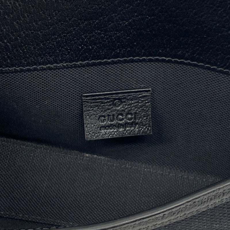 【6gd4386-k】グッチ ショルダーバッグ ホースビット ジャンボGG 699296 キャンバス ブラック シルバー金具【中古】レディース