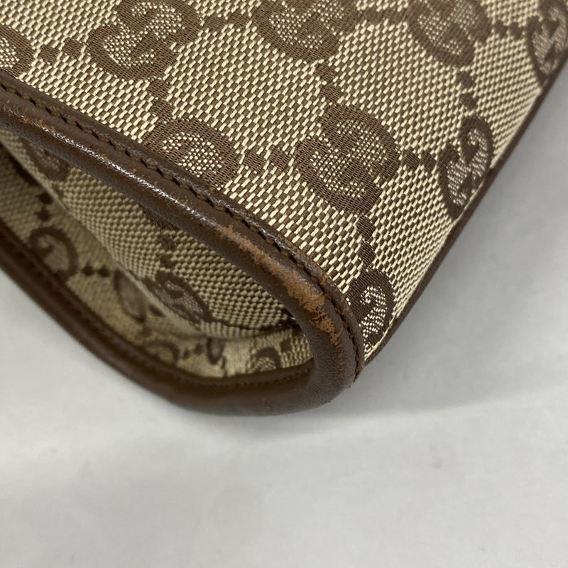 【6gd4387-k】グッチ ハンドバッグ GGキャンバス/ジャッキー 002 1068 キャンバス ブラウン シルバー金具【中古】レディース