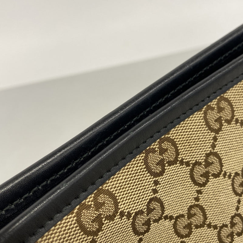 【6gd4388-k】グッチ ショルダーバッグ GGキャンバス/シェリーライン 388926 キャンバス ブラウン ゴールド金具【中古】レディース