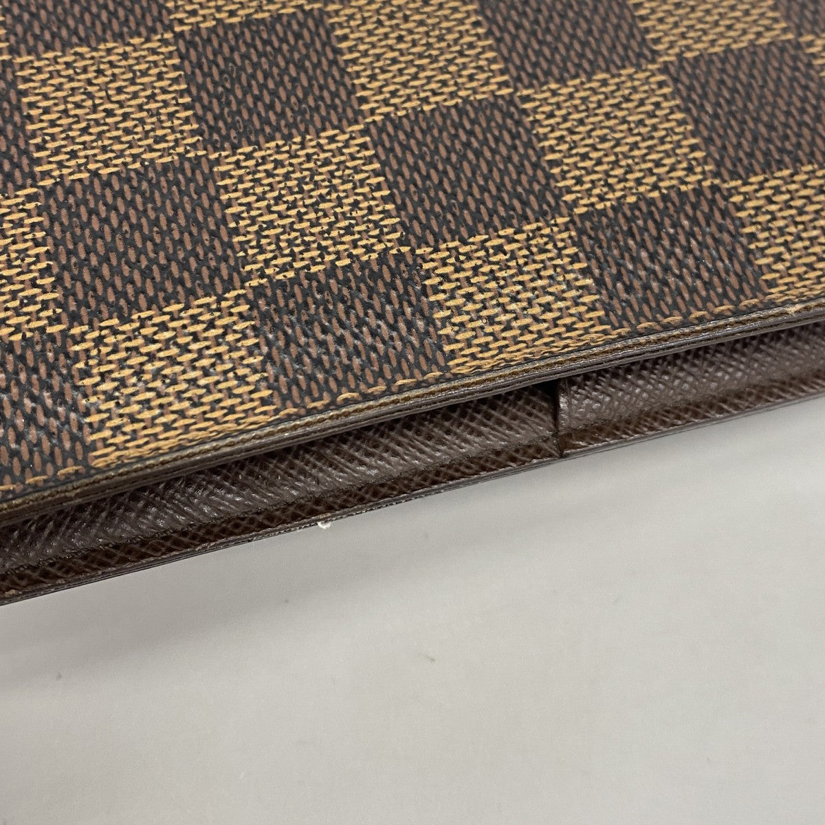【6gd4392-k】ルイヴィトン 札入れ ダミエ ポルトバルールカルトクレディ N61823 エベヌ【中古】メンズ
