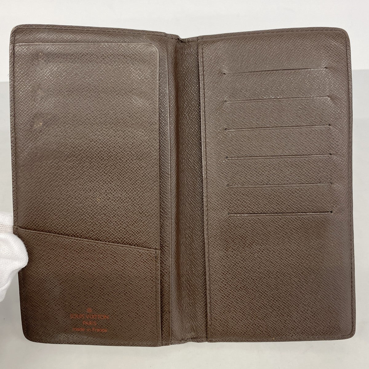 【6gd4392-k】ルイヴィトン 札入れ ダミエ ポルトバルールカルトクレディ N61823 エベヌ【中古】メンズ