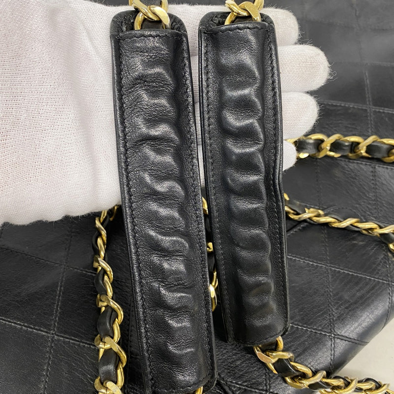 【6gd4394-k】シャネル チェーントート ビコローレ ラムスキン ブラック ゴールド金具【中古】レディース