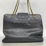 【6gd4394-k】シャネル チェーントート ビコローレ ラムスキン ブラック ゴールド金具【中古】レディース