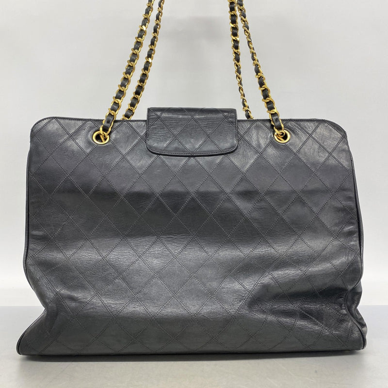 【6gd4394-k】シャネル チェーントート ビコローレ ラムスキン ブラック ゴールド金具【中古】レディース