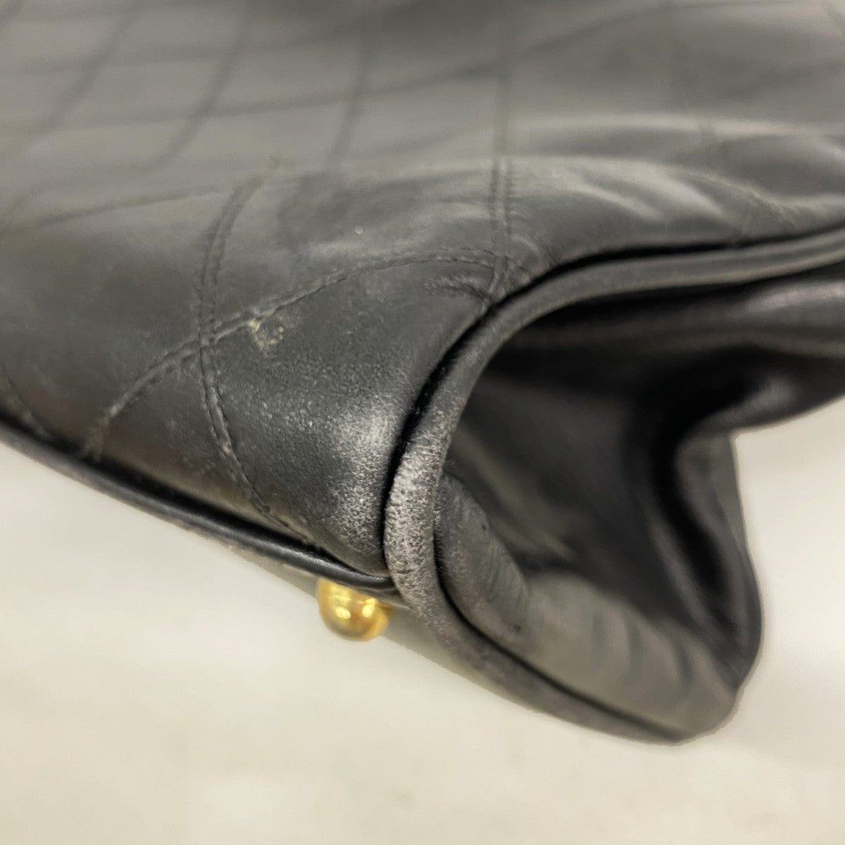 【6gd4394-k】シャネル チェーントート ビコローレ ラムスキン ブラック ゴールド金具【中古】レディース