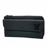 【6gd4397-k】ルイヴィトン 長財布 LVアエログラム ジッピーウォレット M69831 ブラック【中古】メンズ