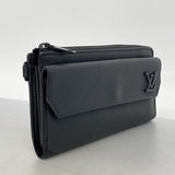 【6gd4397-k】ルイヴィトン 長財布 LVアエログラム ジッピーウォレット M69831 ブラック【中古】メンズ