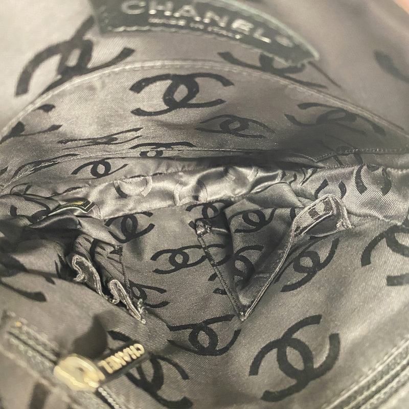 【6gd4400-k】シャネル ショルダーバッグ カンボン ラムスキン ピンク ブラック シルバー金具【中古】レディース