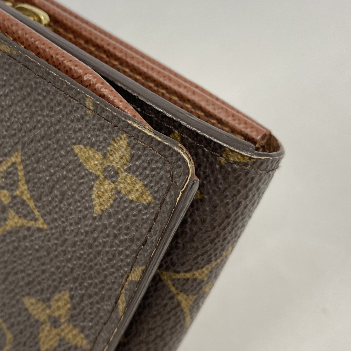 【6gd4416】ルイヴィトン 財布 モノグラム ポルトモネビエトレゾール M61730 ブラウン【中古】レディース
