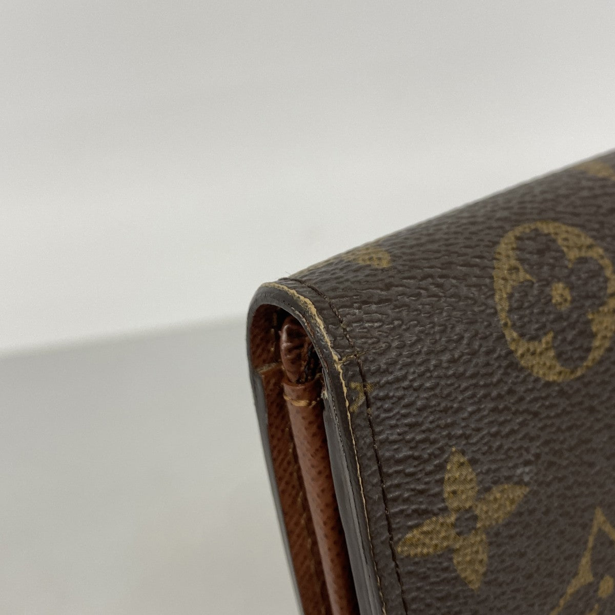 【6gd4416】ルイヴィトン 財布 モノグラム ポルトモネビエトレゾール M61730 ブラウン【中古】レディース