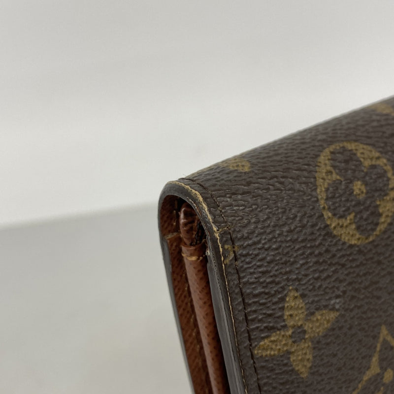 【6gd4416】ルイヴィトン 財布 モノグラム ポルトモネビエトレゾール M61730 ブラウン【中古】レディース