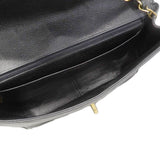 【6gd4419-e】シャネル ショルダーバッグ Vステッチ チェーンショルダー キャビアスキン ブラック ゴールド金具【中古】レディース