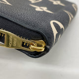 【6gd4429-k】ルイヴィトン 長財布 モノグラム・アンプラント バイカラー ジッピーウォレット M80481 ブラック ベージュ【中古】レディース