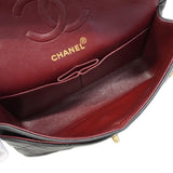 【6gd4430】シャネル ショルダーバッグ マトラッセ Wフラップ Wチェーン ラムスキン ブラック ゴールド金具【中古】レディース