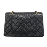 【6gd4431】シャネル ショルダーバッグ マトラッセ Wフラップ Wチェーン ラムスキン ブラック ゴールド金具【中古】レディース