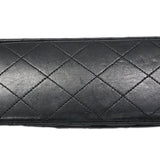 【6gd4431】シャネル ショルダーバッグ マトラッセ Wフラップ Wチェーン ラムスキン ブラック ゴールド金具【中古】レディース