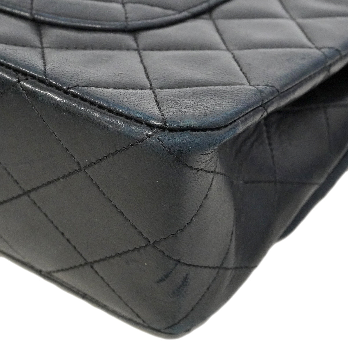【6gd4431】シャネル ショルダーバッグ マトラッセ Wフラップ Wチェーン ラムスキン ブラック ゴールド金具【中古】レディース