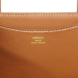 【6gd4432】エルメス ハンドバッグ インザループ23 トワルアッシュ スイフト ゴールド ゴールド金具 W刻印【中古】レディース
