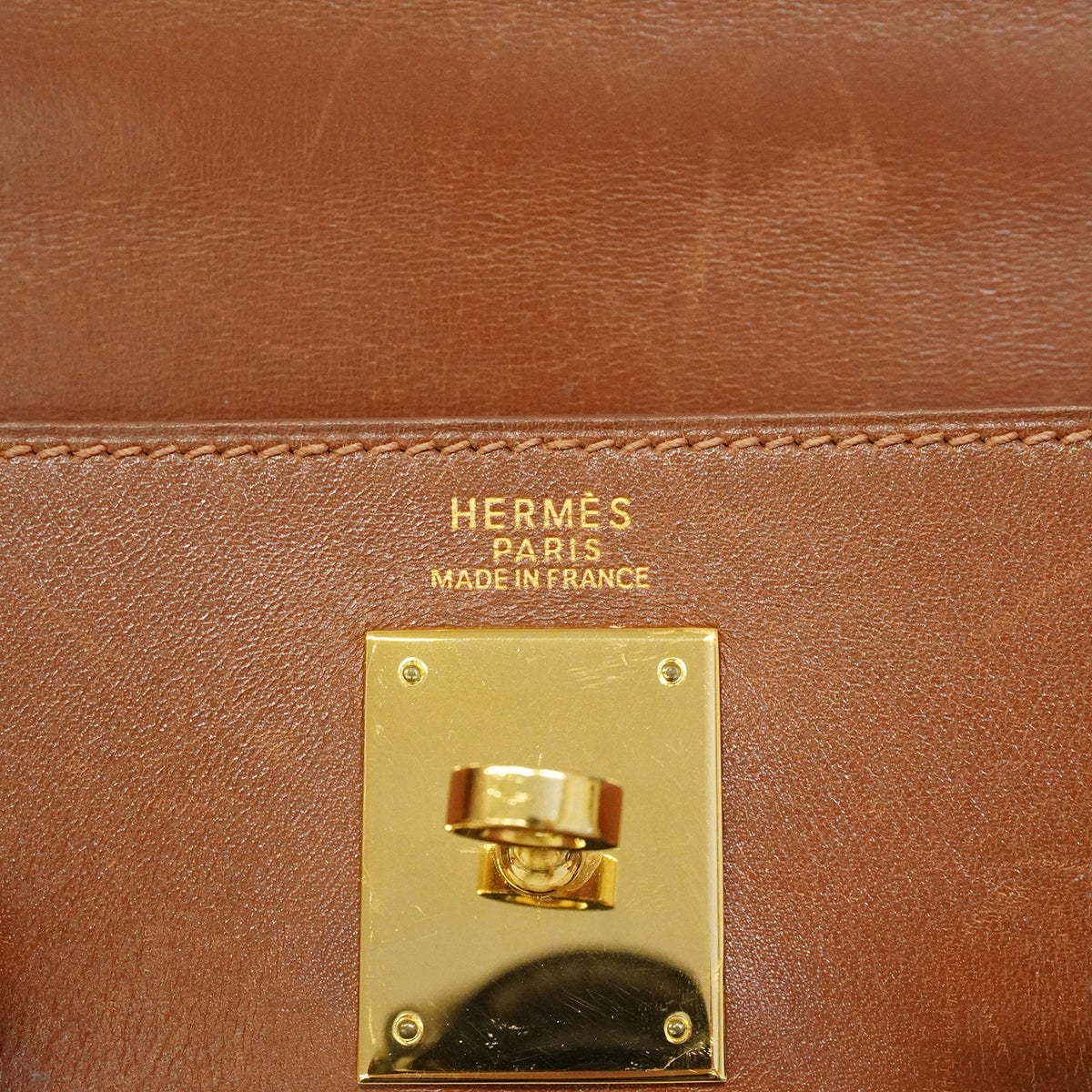 【6gd4434】エルメス ハンドバッグ ケリー32 ボックスカーフ フォーブ ゴールド金具 □F刻印【中古】レディース