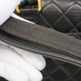 【6gd4446】シャネル リュック・デイパック マトラッセ ラムスキン ブラック ゴールド金具【中古】レディース