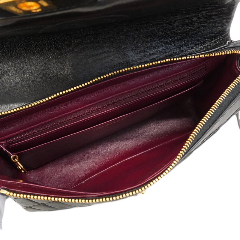 【6gd4446】シャネル リュック・デイパック マトラッセ ラムスキン ブラック ゴールド金具【中古】レディース