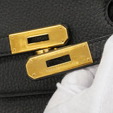 【6gd4448】エルメス ハンドバッグ バーキン40 アルデンヌ ブラック ゴールド金具 □C刻印【中古】メンズ