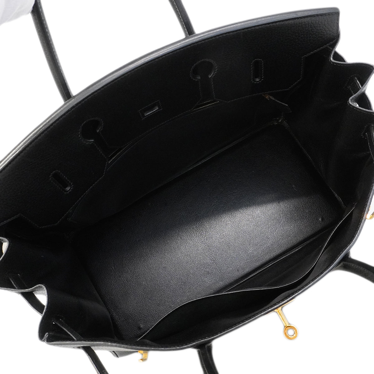 【6gd4448】エルメス ハンドバッグ バーキン40 アルデンヌ ブラック ゴールド金具 □C刻印【中古】メンズ