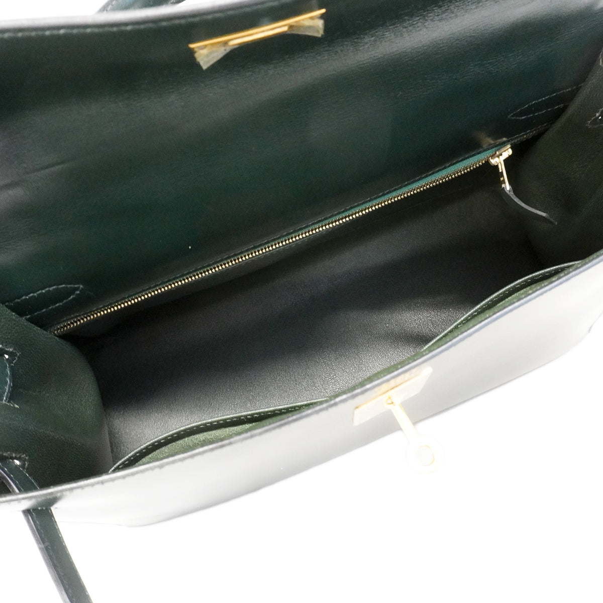 【6gd4449】エルメス ハンドバッグ ケリー32 ボックスカーフ ヴェール ゴールド金具 □D刻印 2wayバッグ【中古】レディース