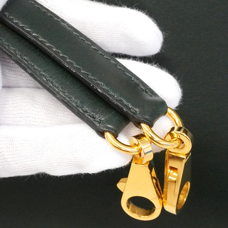 【6gd4449】エルメス ハンドバッグ ケリー32 ボックスカーフ ヴェール ゴールド金具 □D刻印 2wayバッグ【中古】レディース