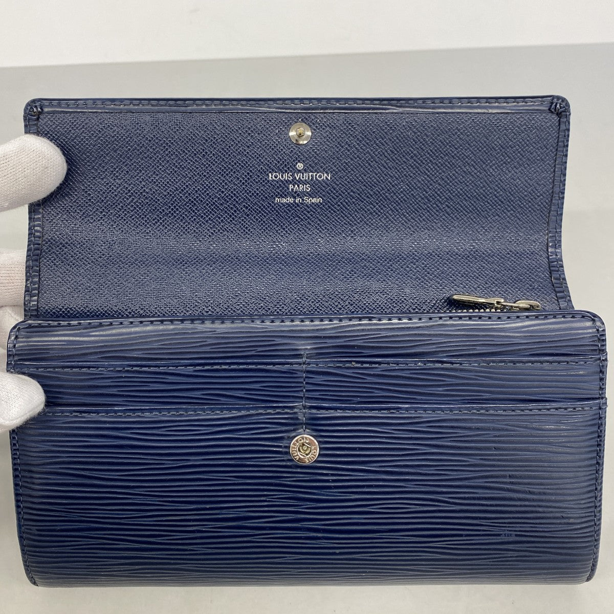【6gd4453-k】ルイヴィトン 長財布 エピ ポルトフォイユサラ M60320 アンディゴブルー【中古】レディース