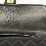 【6gd4458-k】シャネル ショルダーバッグ マトラッセ チェーンショルダー ラムスキン ブラック ゴールド金具【中古】レディース