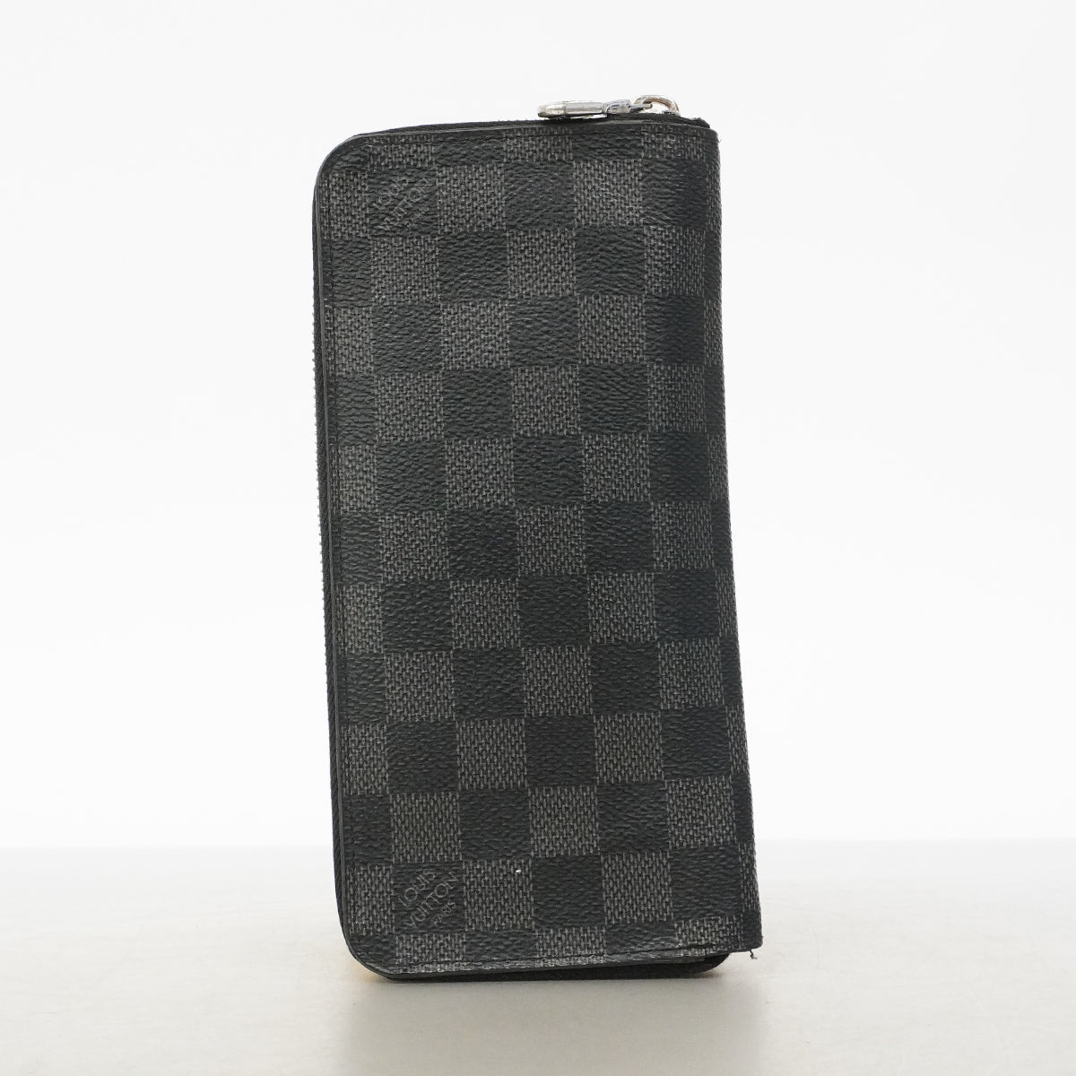 【6gd4464-k】ルイヴィトン 長財布 ダミエ・グラフィット ジッピーウォレットヴェルティカル N63095 グレー ブラック【中古】メンズ