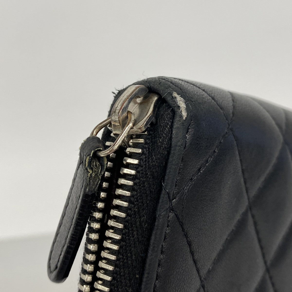 【6gd4467-k】シャネル 長財布 マトラッセ ラムスキン ブラック シルバー金具【中古】レディース