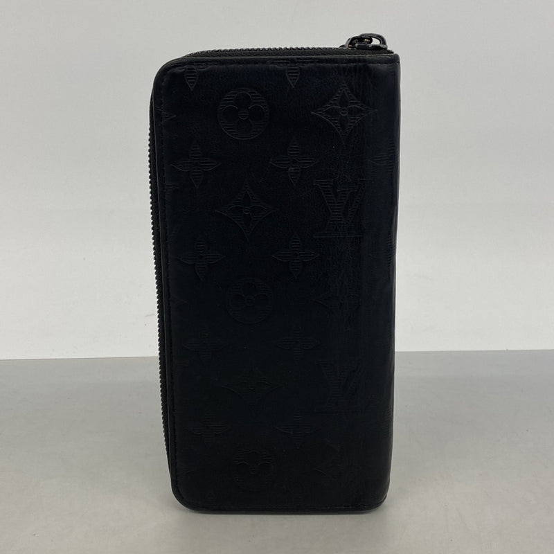 【6gd4468-k】ルイヴィトン 長財布 モノグラム・シャドウ ジッピーウォレットヴェルティカル M62902 ノワール【中古】メンズ