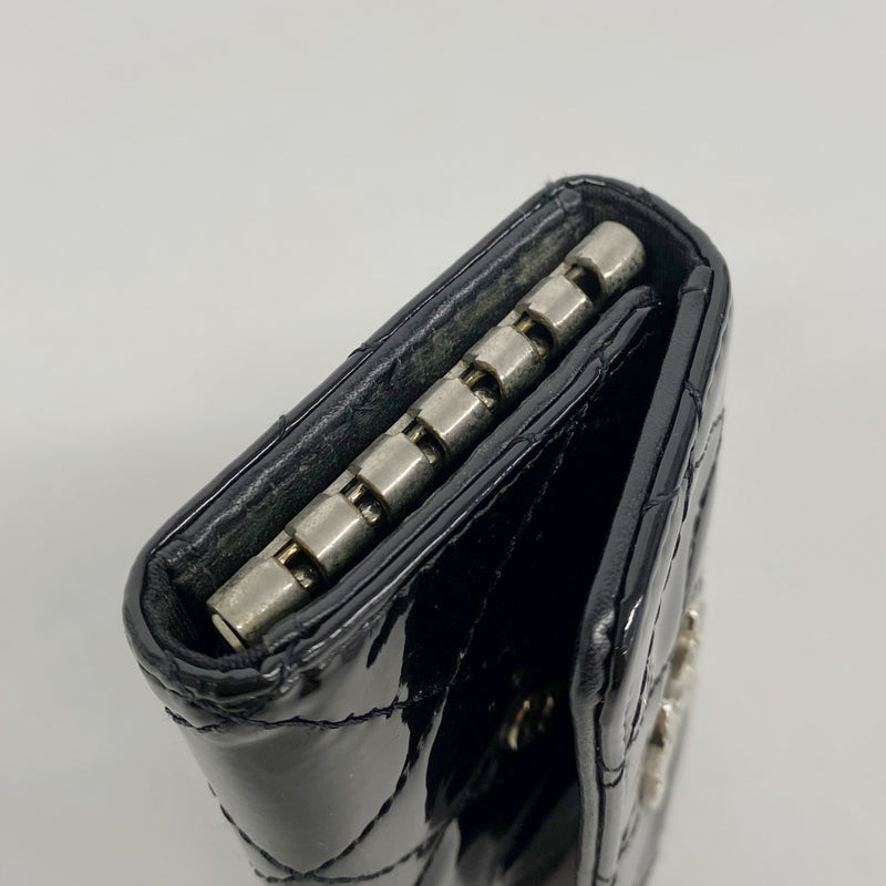【6gd4474-k】シャネル キーケース ブリリアント パテントレザー ブラック シルバー金具【中古】レディース