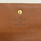 【6gd4481】ルイヴィトン 三つ折り長財布 モノグラム ポルトフォイユインターナショナル M61215 ブラウン【中古】メンズ レディース ユニセックス