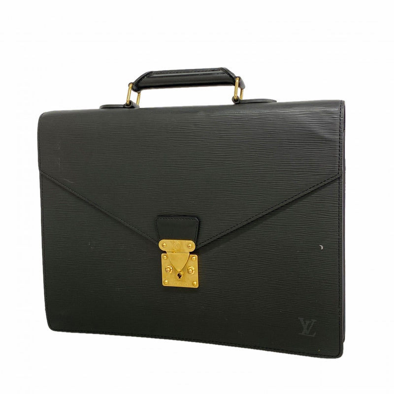 【6gd4483】ルイヴィトン ブリーフケース エピ セルヴィエットコンセイエ M54422 ノワール【中古】メンズ