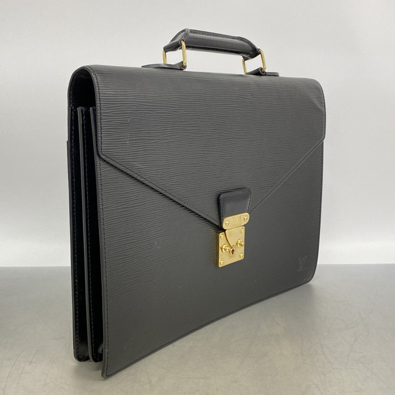 【6gd4483】ルイヴィトン ブリーフケース エピ セルヴィエットコンセイエ M54422 ノワール【中古】メンズ