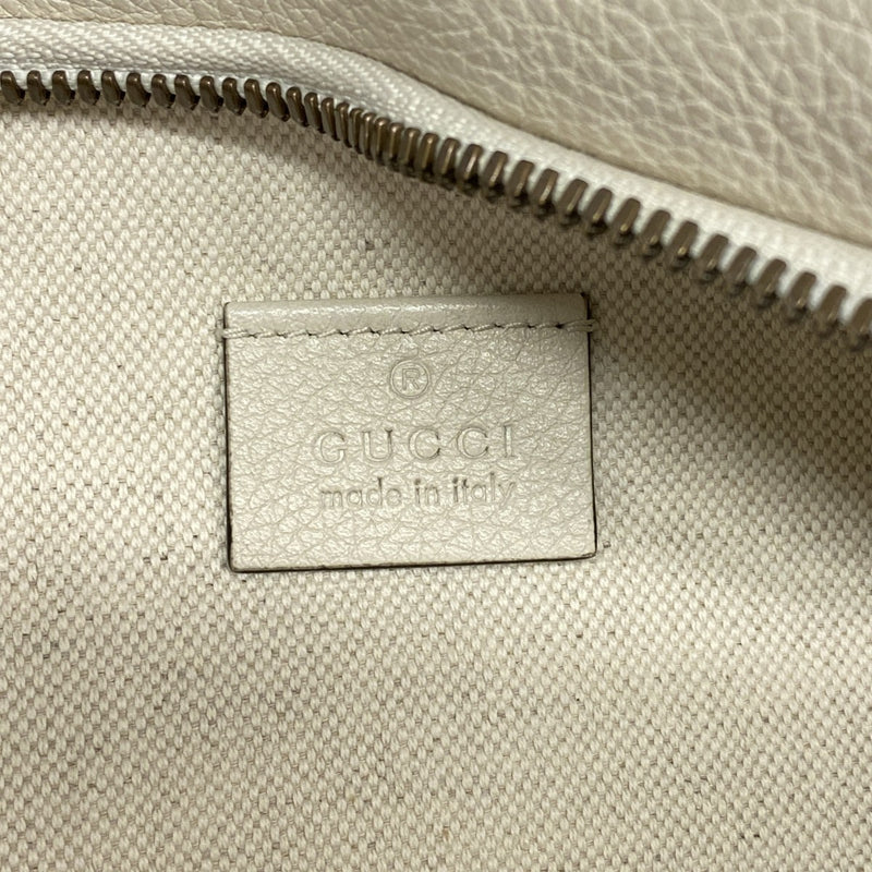 【6gd4487-k】グッチ ウエストバッグ 493869 レザー ホワイト ゴールド金具【中古】メンズ