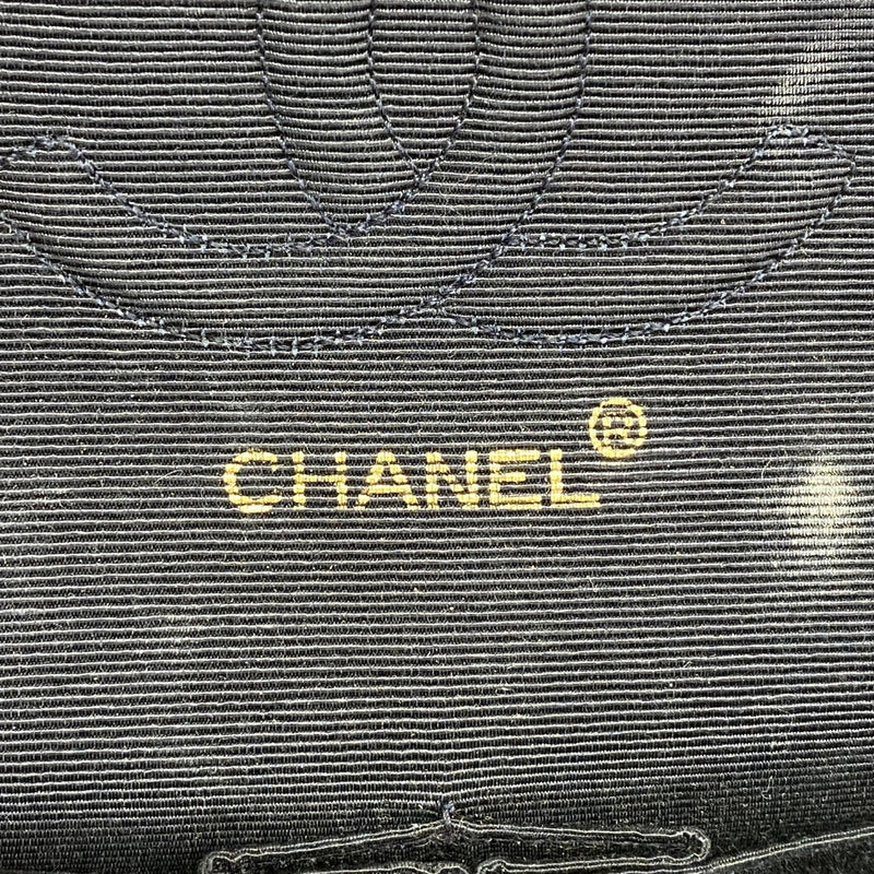 【6gd4488-k】シャネル ショルダーバッグ マトラッセ Wフラップ Wチェーン ジャージ ネイビー ゴールド金具【中古】レディース