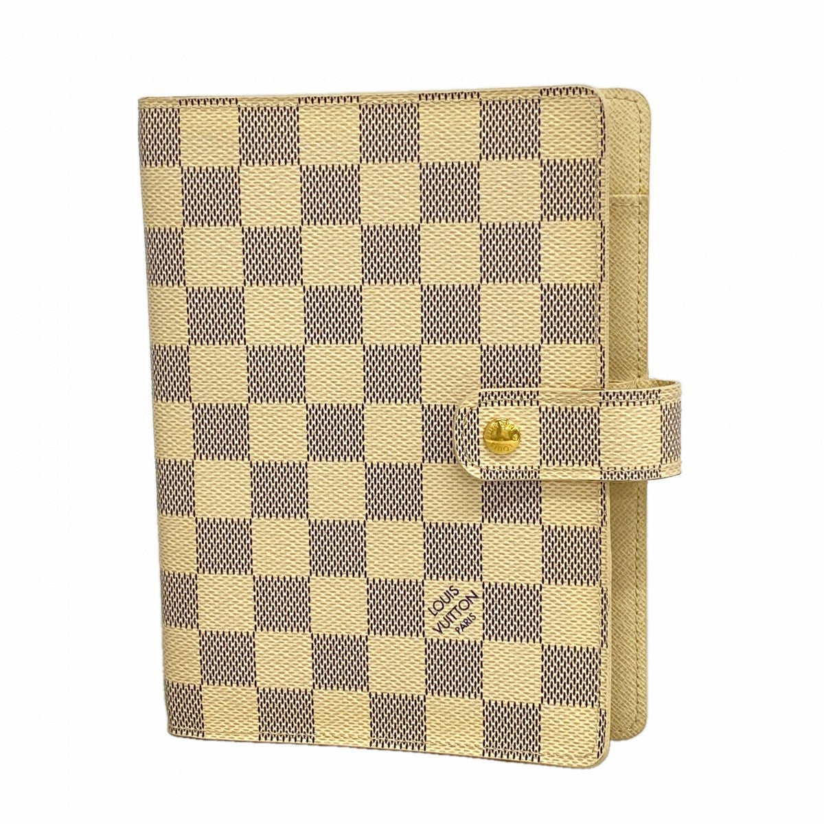 【6gd4491-k】ルイヴィトン 手帳カバー ダミエ・アズール アジェンダMM R20241 ホワイト【中古】レディース