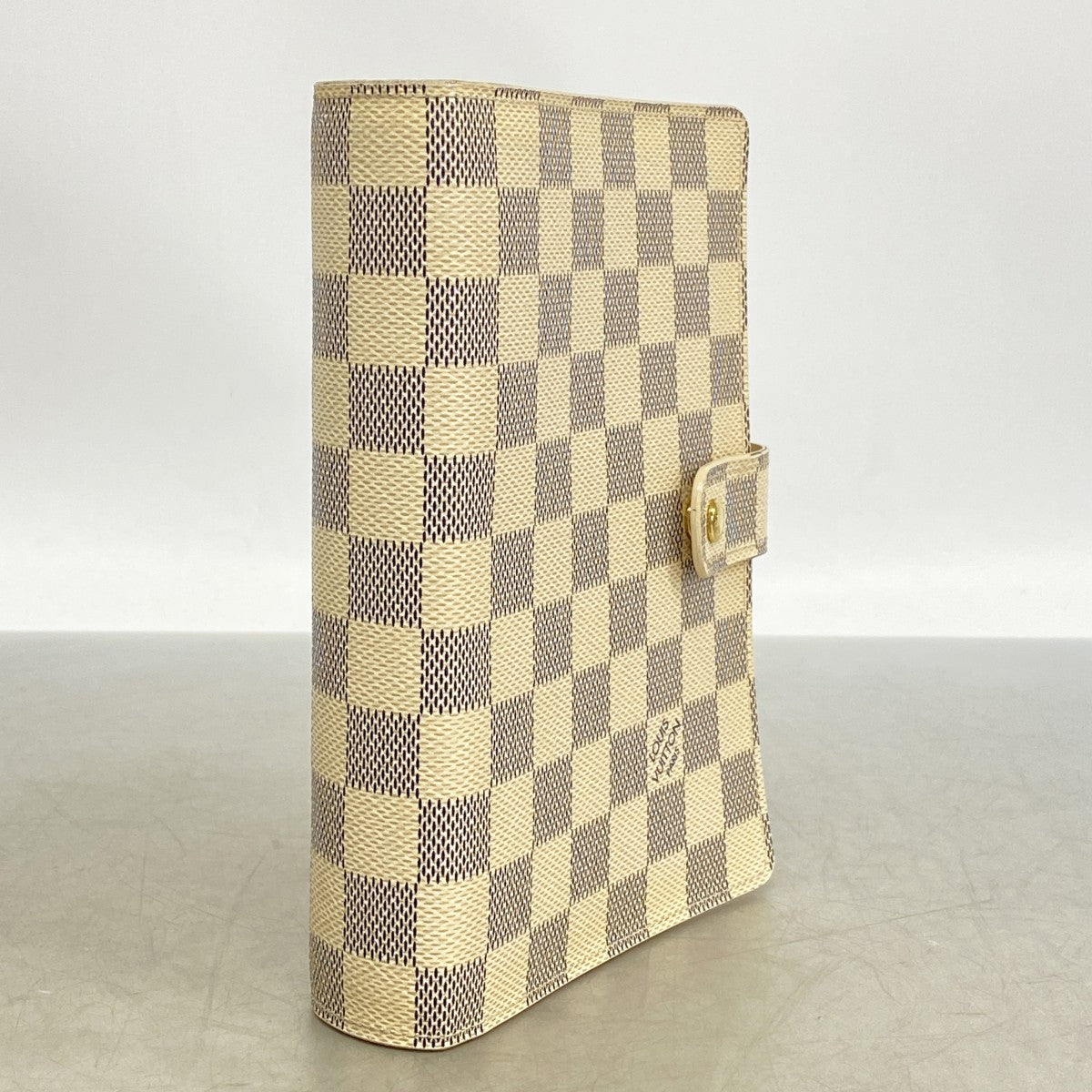 【6gd4491-k】ルイヴィトン 手帳カバー ダミエ・アズール アジェンダMM R20241 ホワイト【中古】レディース