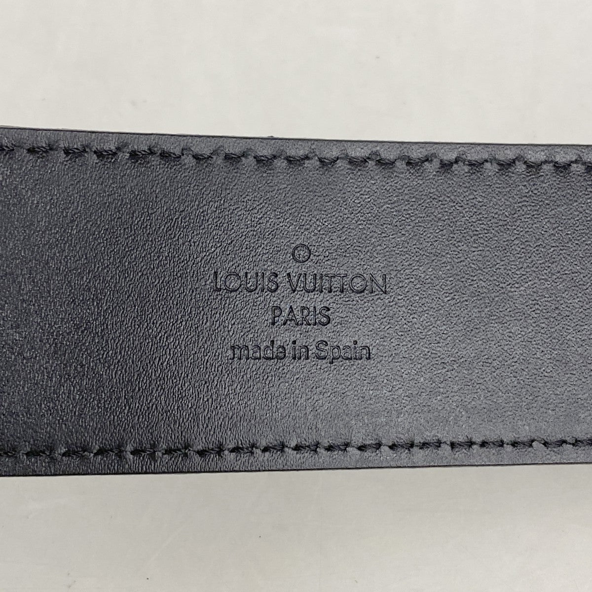 【6gd4496-k】ルイヴィトン ベルト ダミエ・グラフィット サンチュールLVイニシャル M6875 ブラック【中古】メンズ