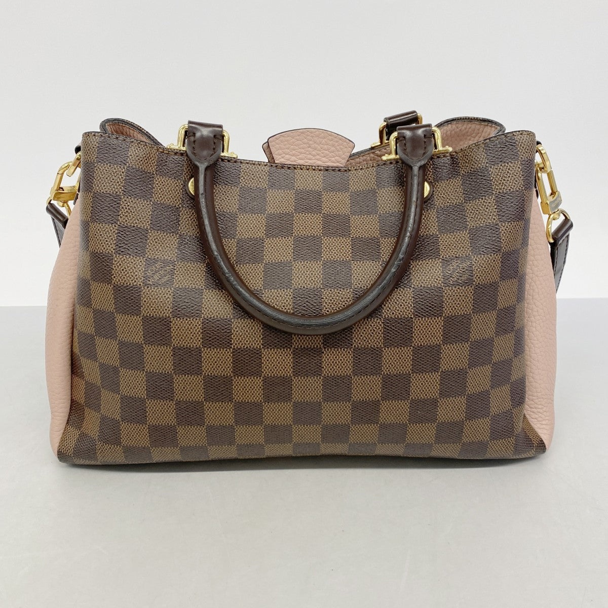 【6gd4498-k】ルイヴィトン ハンドバッグ ダミエ ブリタニー N41674 エベヌ/マグノリア 2wayバッグ【中古】レディース