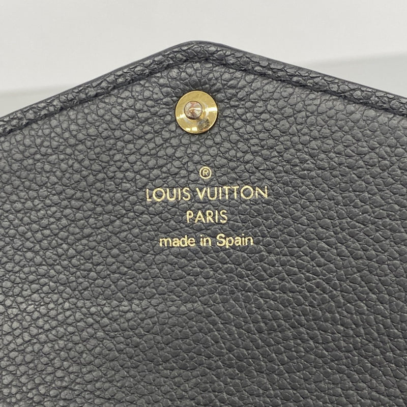 【6gd4505-k】ルイヴィトン 長財布 モノグラム・アンプラント バイカラー ポルトフォイユサラ M80496 ブラック ベージュ【中古】レディース