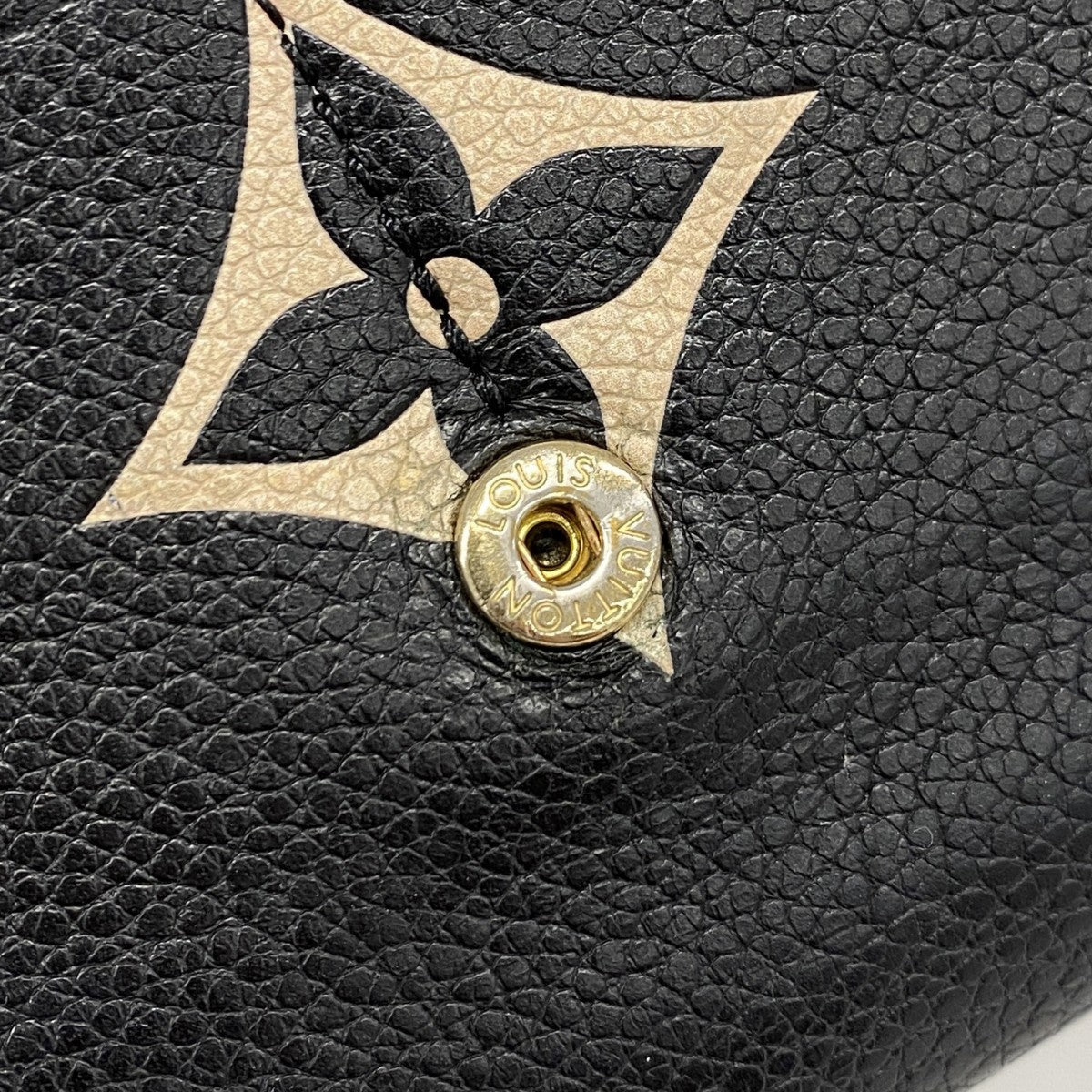 【6gd4505-k】ルイヴィトン 長財布 モノグラム・アンプラント バイカラー ポルトフォイユサラ M80496 ブラック ベージュ【中古】レディース