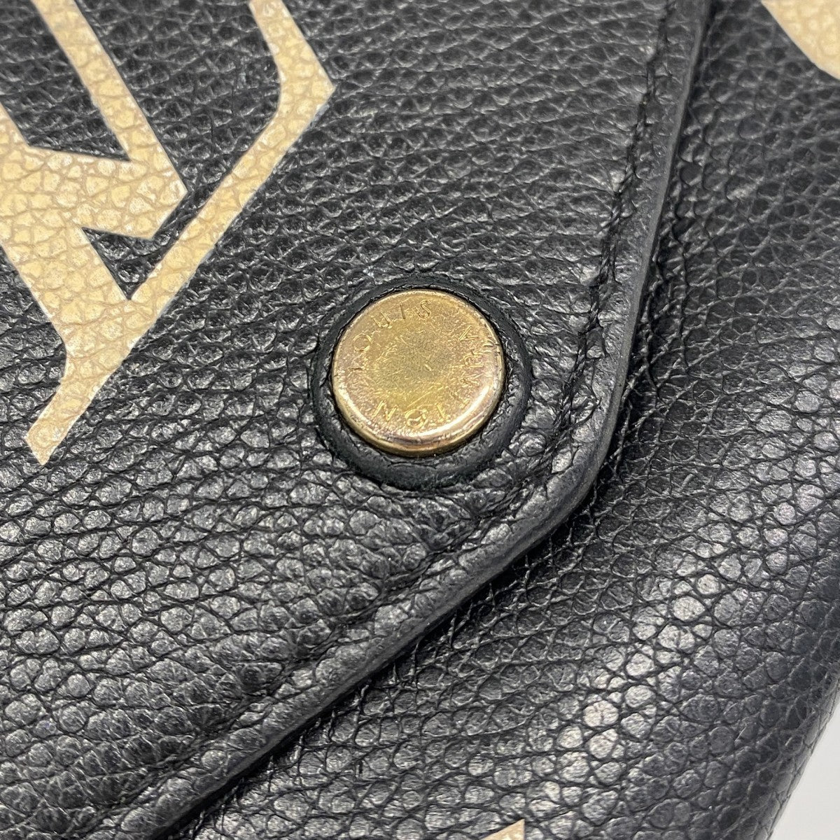 【6gd4505-k】ルイヴィトン 長財布 モノグラム・アンプラント バイカラー ポルトフォイユサラ M80496 ブラック ベージュ【中古】レディース