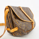 【6gd4508】ルイヴィトン ショルダーバッグ モノグラム ソミュール35 M42254 ブラウン【中古】レディース