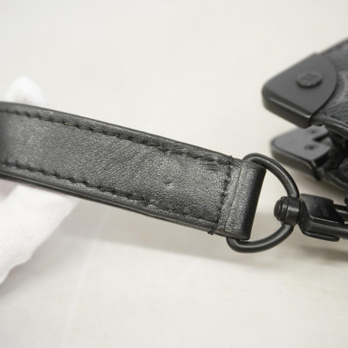 【6gd4512】ルイヴィトン クラッチバッグ モノグラム・エクリプス トランク ポシェット M45937 ブラック【中古】メンズ